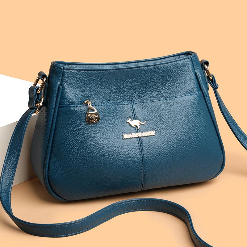 Женская сумка из мягкой кожи, сумка через плечо, большая вместимость, сумка через плечо