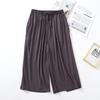 Loose Cropped Trousers Ladies Modal Thin Shorts Solid Color Wide Leg Large Size Home Pants Womens Bottoms