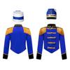 Boys Girls Drum Major Team Uniform Nutcrackers Costume Set Marching Band Tassel Jacket Coat Hat Outfits for Drummer Performance