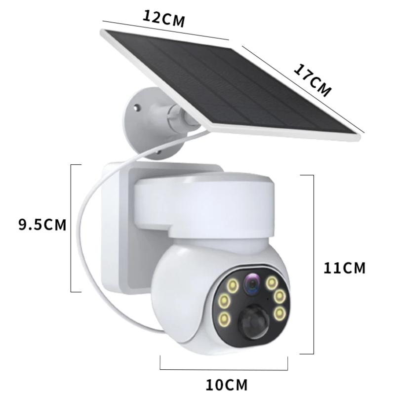 Full Color Solar Wire-Free Surveillance PTZ IP Dome Camera AI Humanoid Home Security Intercom CCTV Security Monitor