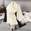 Luxury 2 Colours Cashmere Scarf Women Autumn Winter Shawl Pashmina Handkerchief Lady Pareo Soft Outdoor Windproof Travel Bufanda