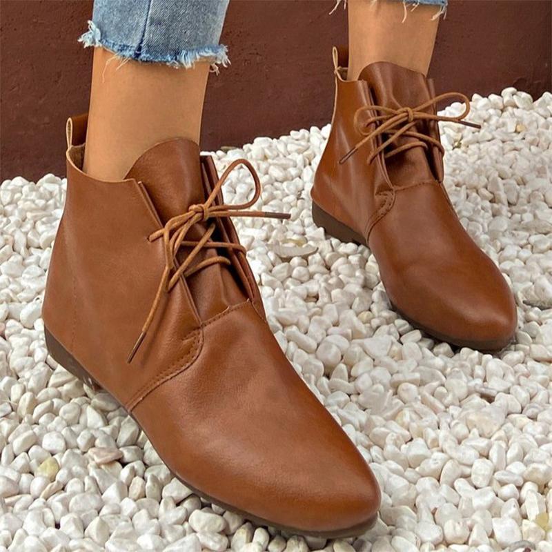 Women Ankle Boots Leather Heels Shoes Autumn Fashion Casual Shoes Women 2024 Trend Walking Shoes Cozy Dress Mujer Chelsea Botas