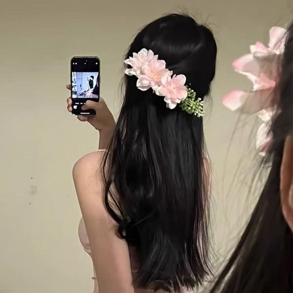 Headwear Bohemian Flowers Hairpin Sweet Chignon Hair Clips Handmade Floral Hair Comb  Party