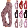 Womens Pajama Pants Sleepwear Casual Drawstring Elastic Waist Pants Comfy Straight Yoga Loose Trousers