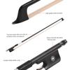 4 4 Cello Violoncello Bow Well Balanced Carbon Fiber Round Stick Ebony Frog White Horsehair Cello Parts Accessories