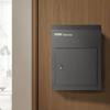 Through The Door Key Drop Box 12x6x16" Mailbox with 1.8"12" Key Lock Black
