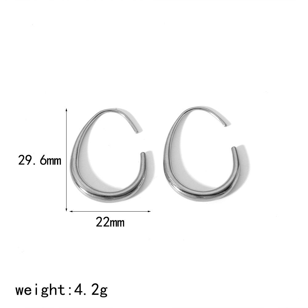 18k Gold Half Pack, Dripping Titanium Steel Earrings, Girls Earrings, Niche High-end Stainless Steel Earrings.