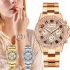 Women Fashion  Watch Clock Stainless Steel Casual Dress Wrist Crystal Jewelry