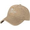 Sea Pirate Skull Graphic Washed Baseball Cap Vintage Adjustable Cotton Dad Hat for Unisex
