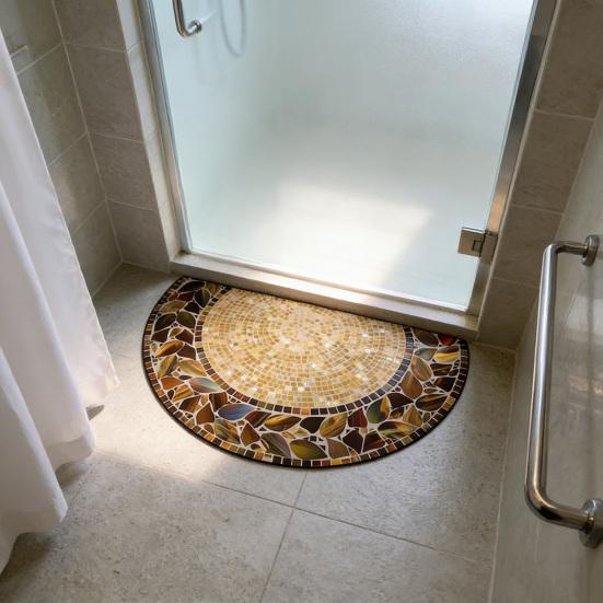 Коврик для пола полукруглой формы, ковер с 3D-иллюзией, нескользящий декоративный придверный коврик для прихожей, гостиной, спальни, ковер, устойчивый к выцветанию
