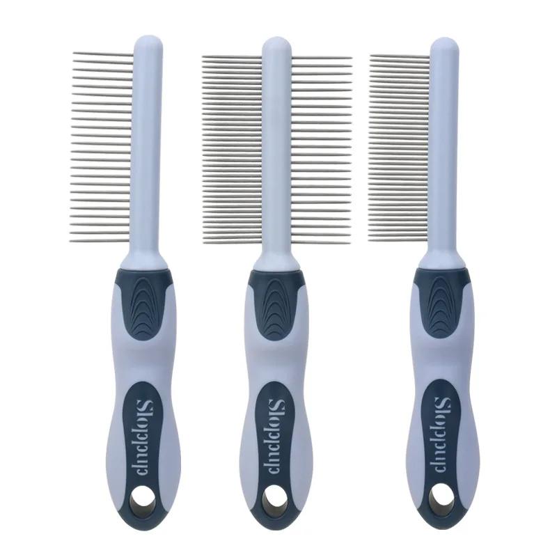 3pcs Pet Dematting Comb Stainless Steel Pet Grooming Comb for Dogs and Cats Gently Removes Loose Undercoat Flea Comb Dog Brush