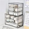 Drawer Storage Box Large Capacity Storage Rack Transparent Commodity Shelf  For Desktop