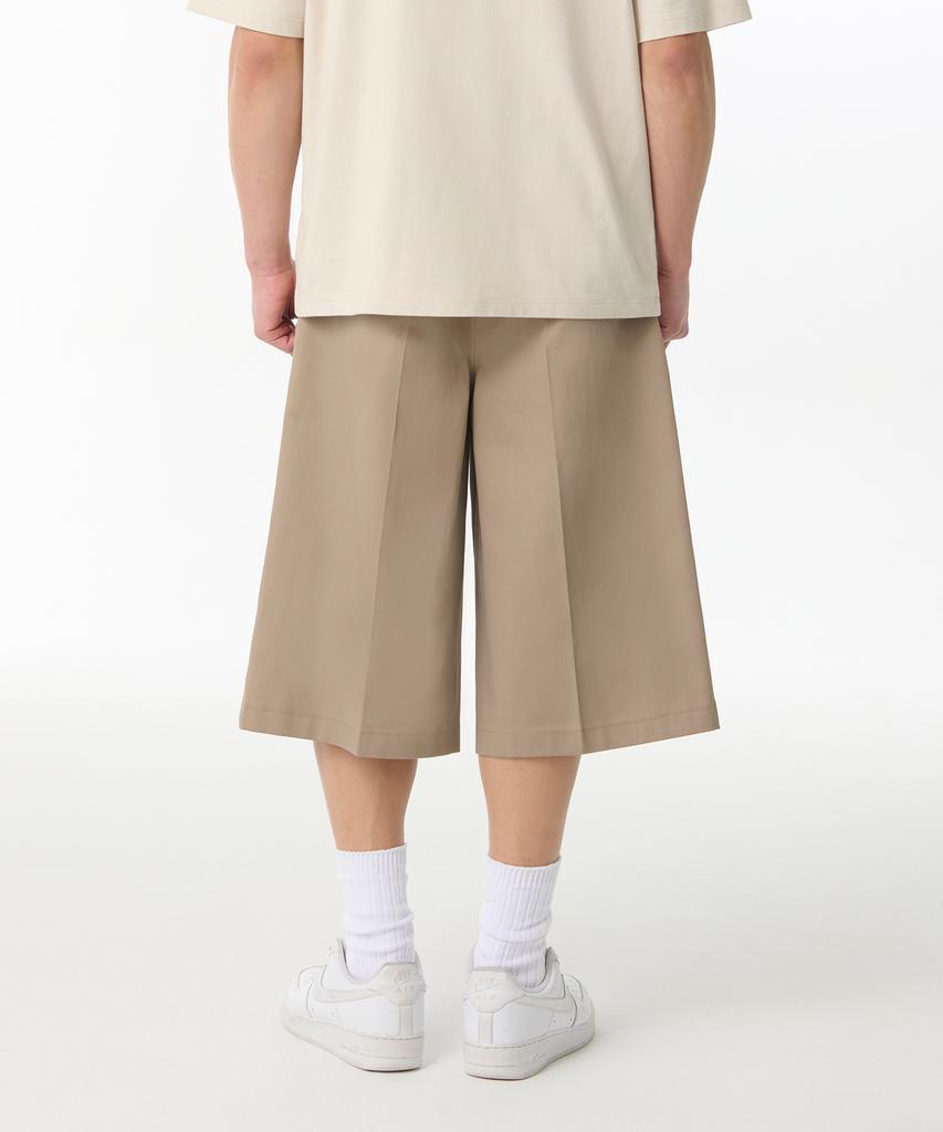 MUSINSA STANDARD Heavyweight Cp One-Pleat Long Bermuda Pants [Beige]