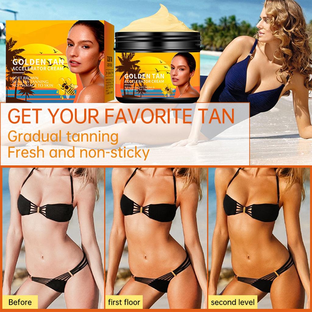 Крем-ускоритель загара Крем-загар для солярия и на открытом воздухе Подходит для темных тонов кожи