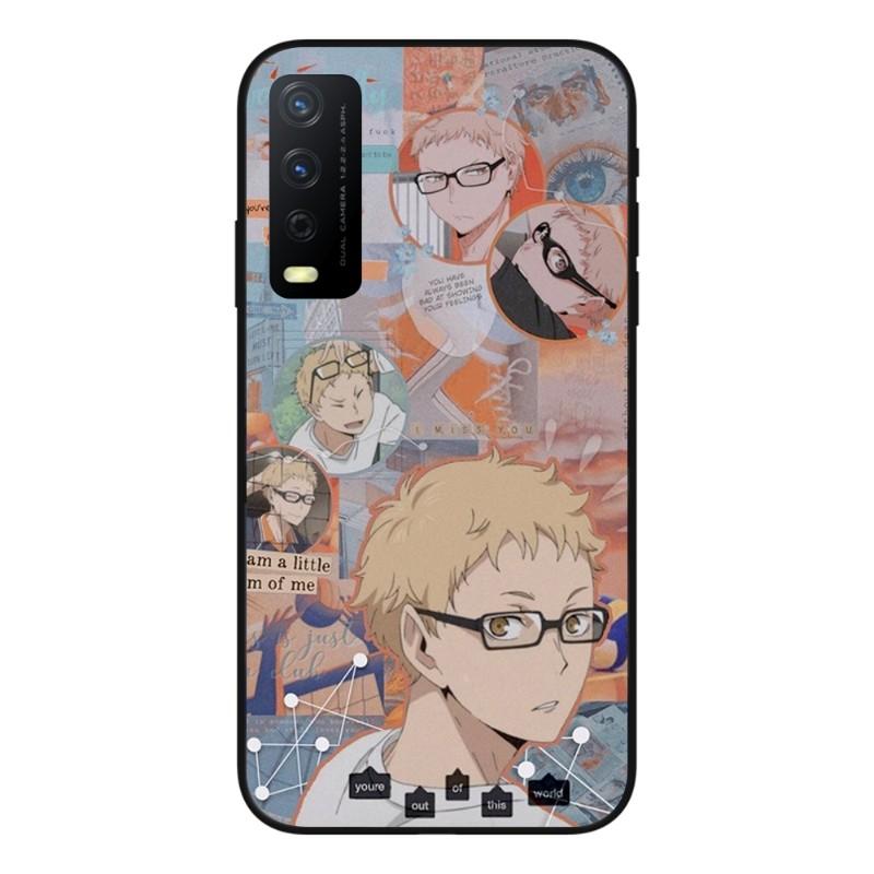 Haikyuu Kei Tsukishima Phone Case For VIVO Y95 Y93 Y31 Y20 V19 V17 V15 Pro X60 NEX Soft Black Phone Cover
