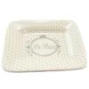 [P5668] - Beige 'Le Bain' Ceramic Soap Dish (retro)
