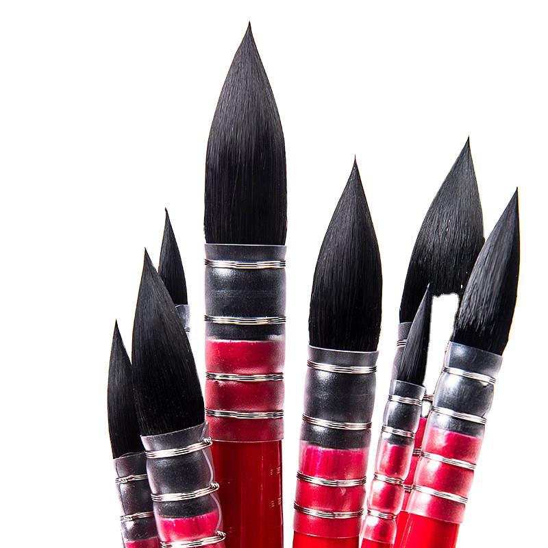 Squirrel Hair Round Head Pointed Mop Brush Watercolor Paint Brushes Gouache Brush Pen Art Hook Line Pen For School Art Supplies