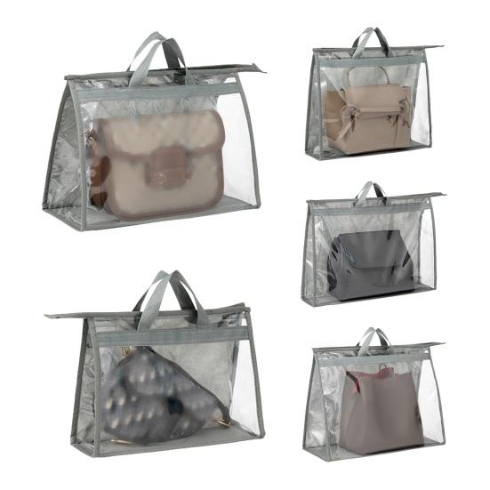 Сумка-мешок для пыли, прозрачный органайзер для хранения сумок с ручкой, прозрачный дизайн, легкий