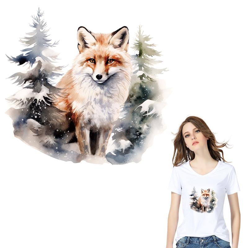 Наклейки для глажки Forest Wolf, прочные термопрессовые аппликации, наклейки для одежды, толстовки, футболки, виниловые наклейки для термопереноса своими руками