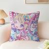 Anime Kangel Pillowcase Bedroom Sofa Decorative Cushion Cover With Zipper Soft Cushion Cover
