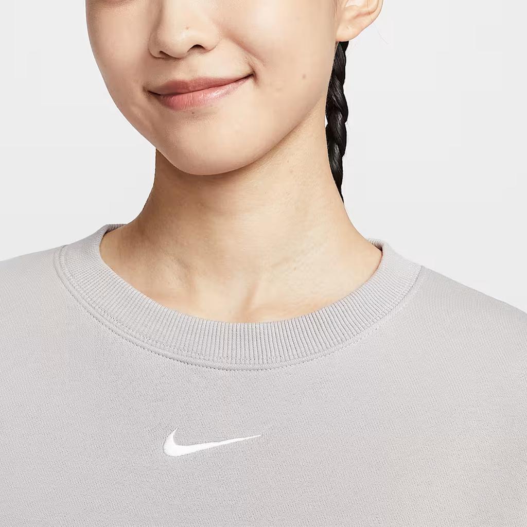 Nike Спортивная одежда Phoenix Fleece Свободный Удобный Свитшот с круглым вырезом и длинными рукавами Женские топы DQ5762009