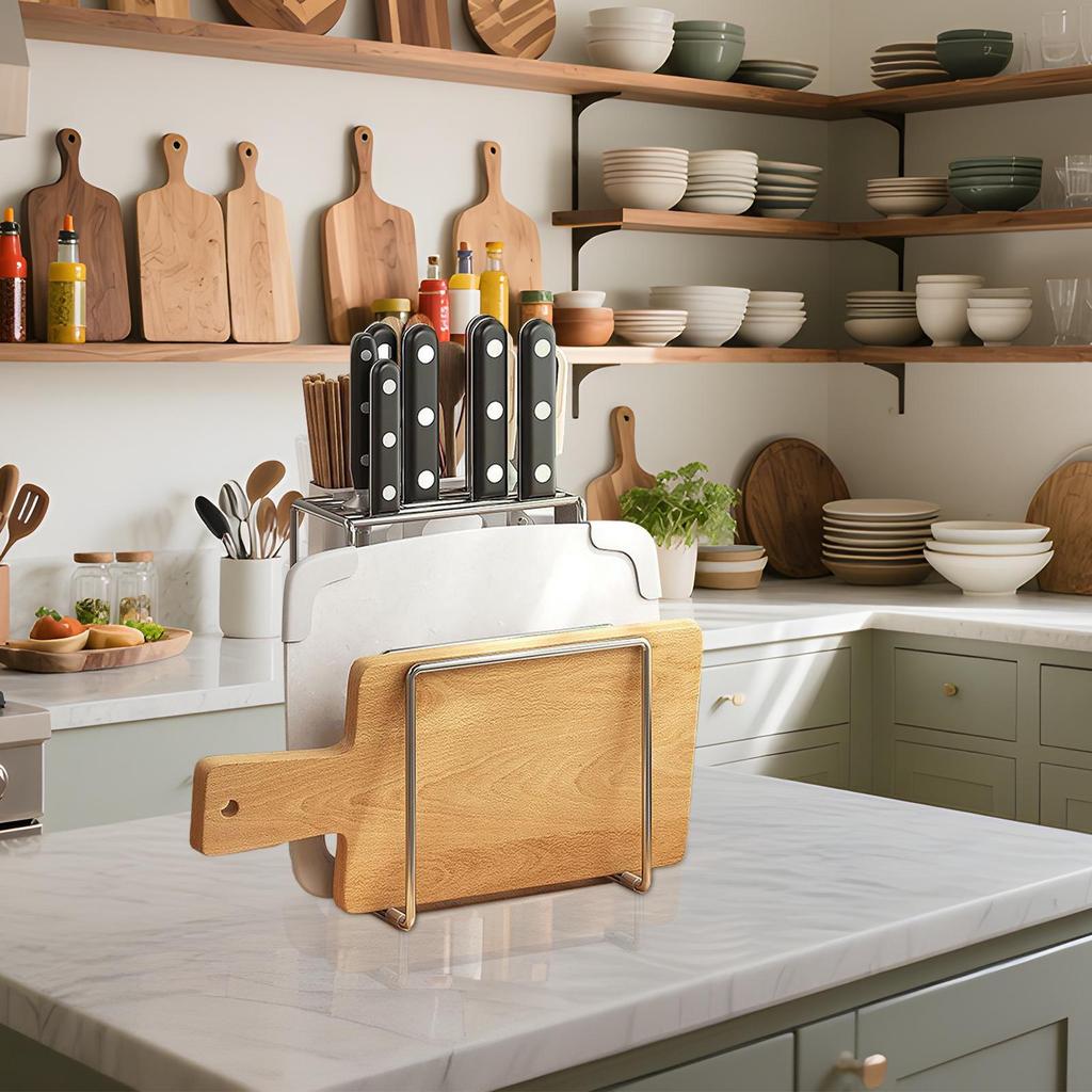 Cutting Board Organizer Chopping Board Bakeware Rack Stand Multifunctional Stainless Steel Cookie Sheets Storage for Home