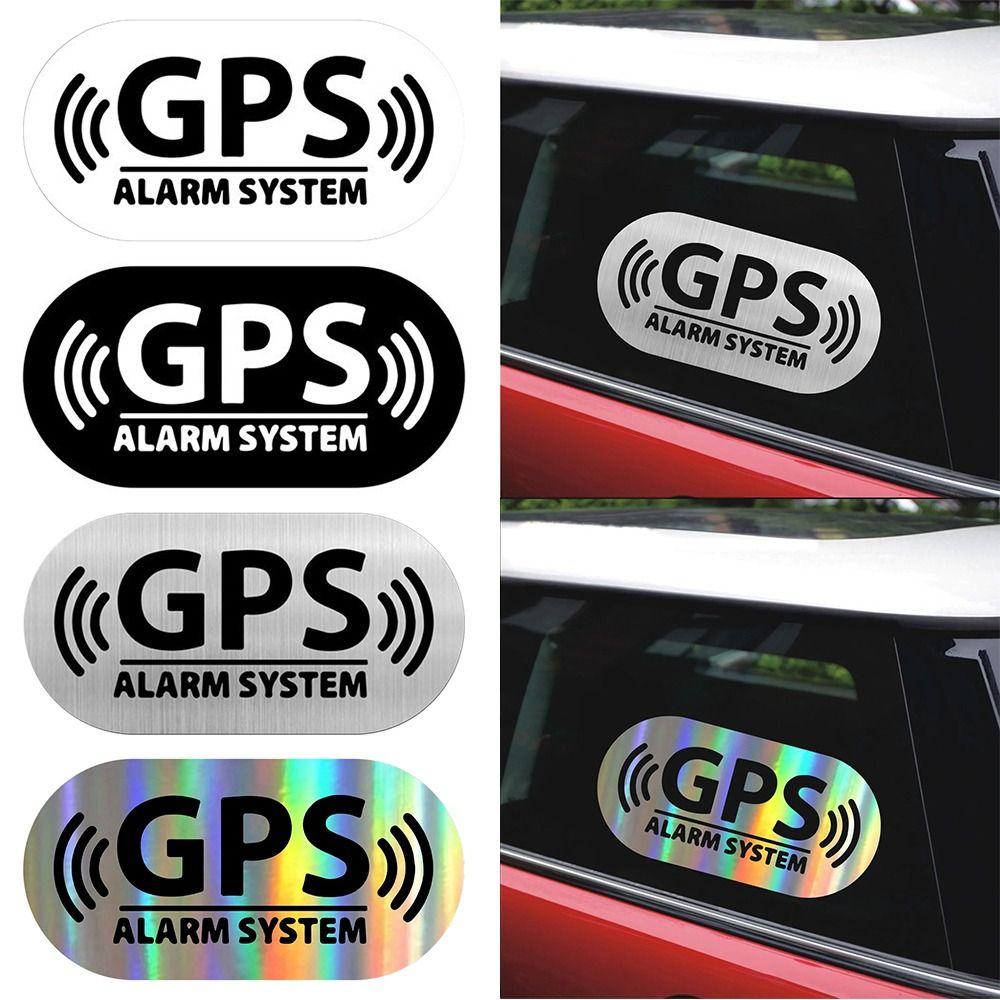 Multicolor GPS Tracking Alarm Sticker 16*8cm Alarm System Decal Reflective Warning Sticker