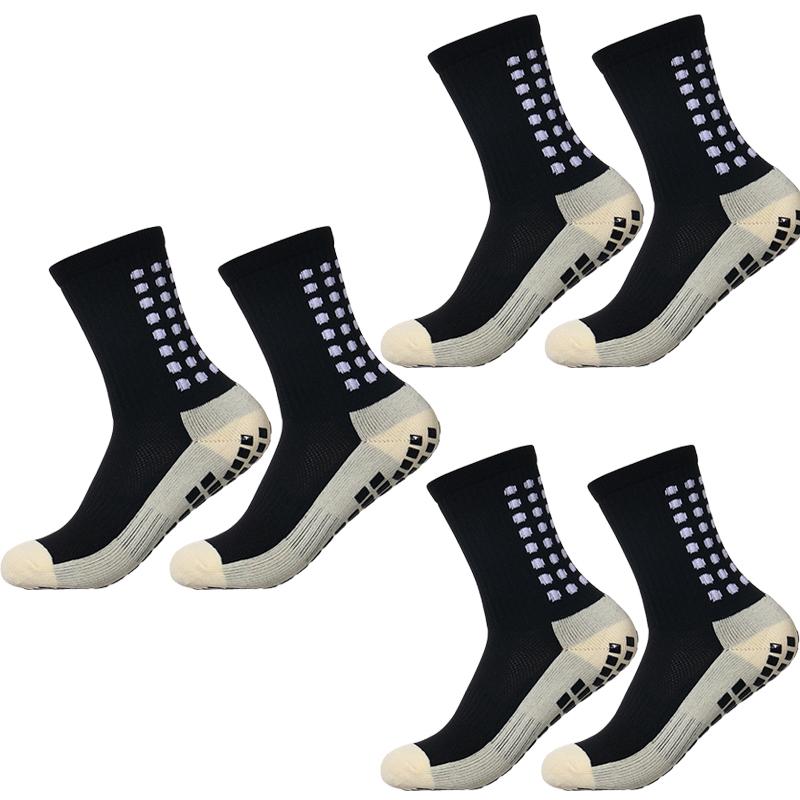 3 пары универсальных противоскользящих спортивных носков, толстые, удобные и прочные для футбола, баскетбола, дышащие спортивные носки