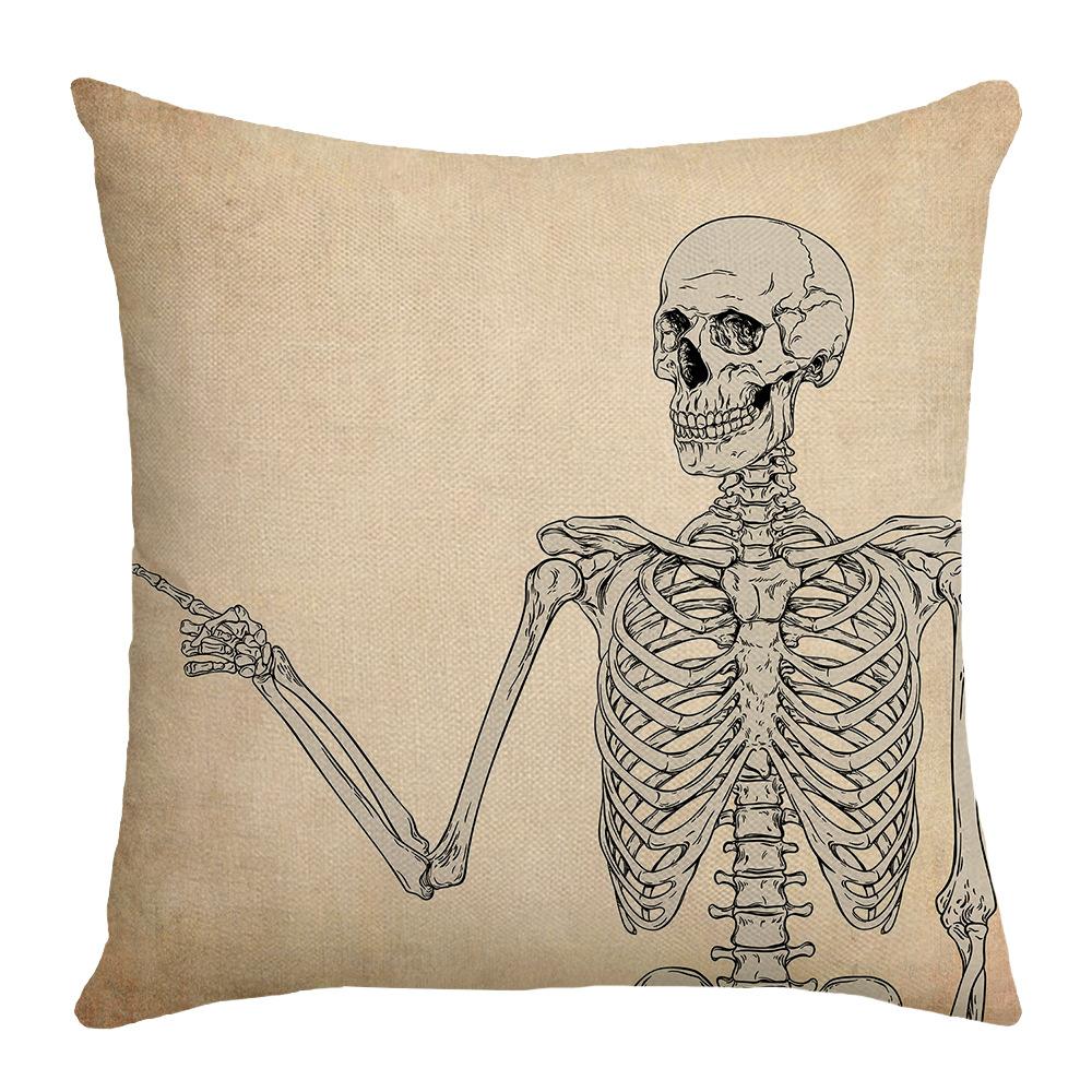 Halloween Undead Decorative Pillow Skull Pillow Cover Living Room Decorative Sofa Bedroom Pillow Bedside Pillow Cover