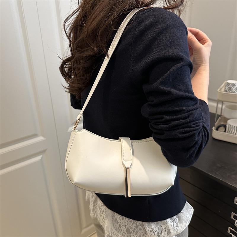 Высококачественная однотонная нишевая подмышечная сумка через плечо, модная, с темпераментом, повседневная, универсальная, летняя новая сумочка