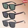 Мужские и женские поляризованные квадратные солнцезащитные очки из 3 предметов для вождения, солнцезащитные очки с защитой UV400, очки для активного отдыха, рыбалки