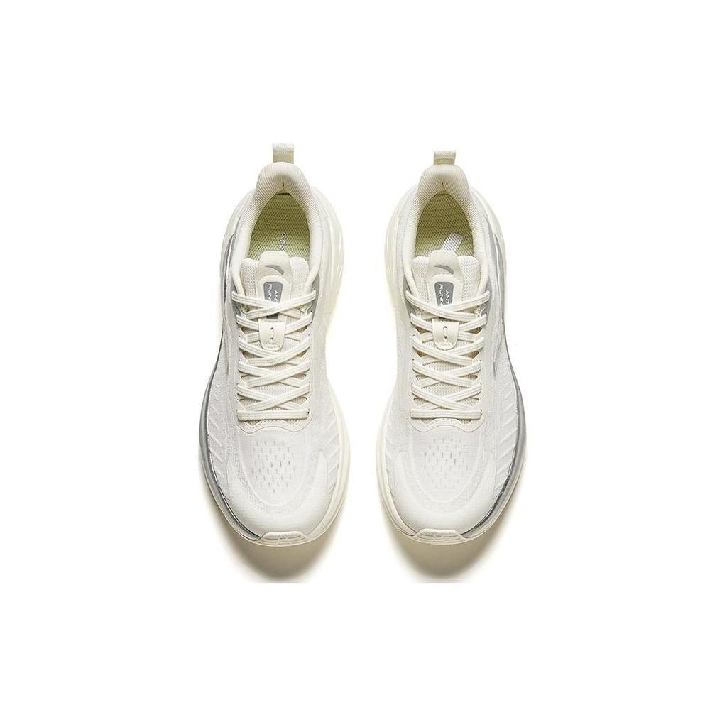 Anta Lingfeng Shock Absorption Rebound Lightweight Breathable Low-Top Running Shoes Men Sneakers White Gray 912425502-1
