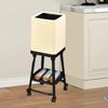 Trash Can and Storage Shelf Multifunctional Minimalist Garbage Bin Waste Basket for Living Room