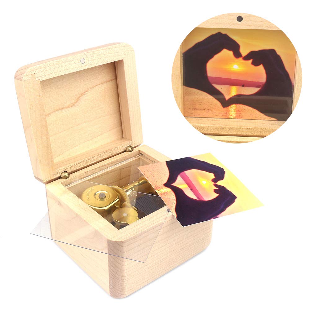 Sinzyo Music Box Wooden Music Box Mini Photo Frame Respect for the Aged Day Souvenir Birthday Gift Day Day Gift You Are My Mother's Valentine's