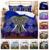 3D Animal Bedding Set Bohemian Down Duvet Cover Pillowcases 2/3pcs Kid Men Boys Cover Gift Luxury Home Textiles