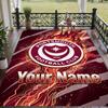 Custom Text Printed Rug Portsmouth FC Non Slip Floor Carpet For Home Room Decor