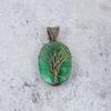 Подвеска Изумрудное Древо Жизни, Подвеска из медной проволоки 999 пробы, Ювелирное изделие с драгоценным камнем, Подвеска ручной работы, Удивительное ювелирное изделие, Подарок для нее