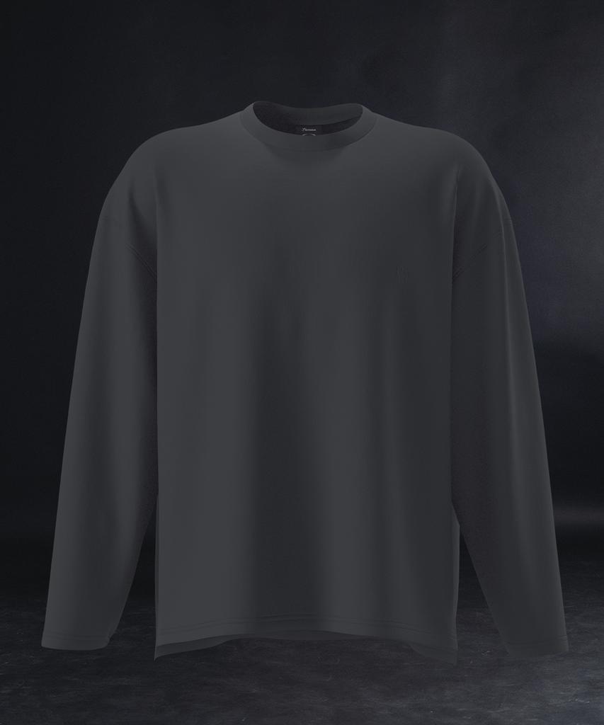 PHERMENON Essential Oversized Long Sleeve - Charcoal