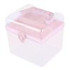 Прозрачная коробка для хранения со съемным лотком с 3 отделениями, двухслойная портативная ручка, многофункциональные игрушки, ювелирные изделия, канцелярские принадлежности, держатель для органайзера для макияжа