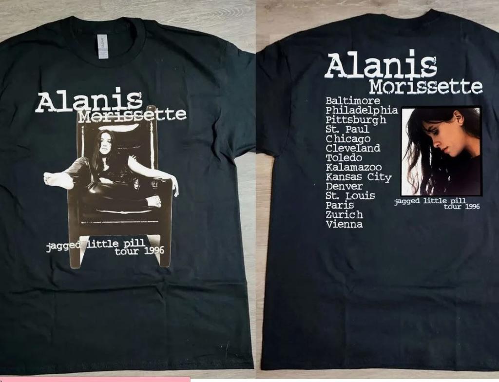 Футболка с тура Аланис Мориссетт 'Jagged Little Pill' 1996 года