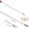 Silver Stainless Telescopic Extendable Fork Dinner Fruit Dessert Long Cutlery Forks Barbecue Meat Fork Kitchen Accessories Tools KTY