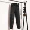 2025 Женские длинные брюки, черные брюки с эластичной талией, полосатые, винтажные повседневные свободные брюки, осень