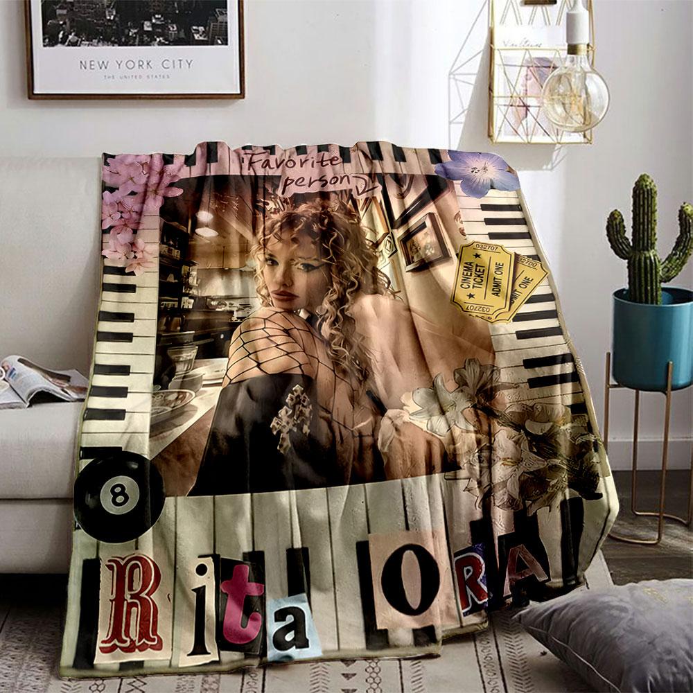 Rita Ora Art Blanket for all seasons blanket lunch break throw gift