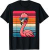Cool Retro Flamingo In Sunglasses 70s 80s 90s Funny Flamingo T-Shirt