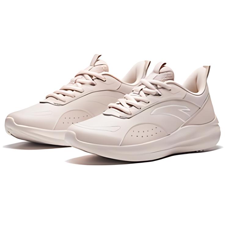 Anta Удобные универсальные тканевые кожаные амортизирующие нескользящие износостойкие низкие повседневные кроссовки для бега женские кроссовки Lotus-Gray 922345512-8