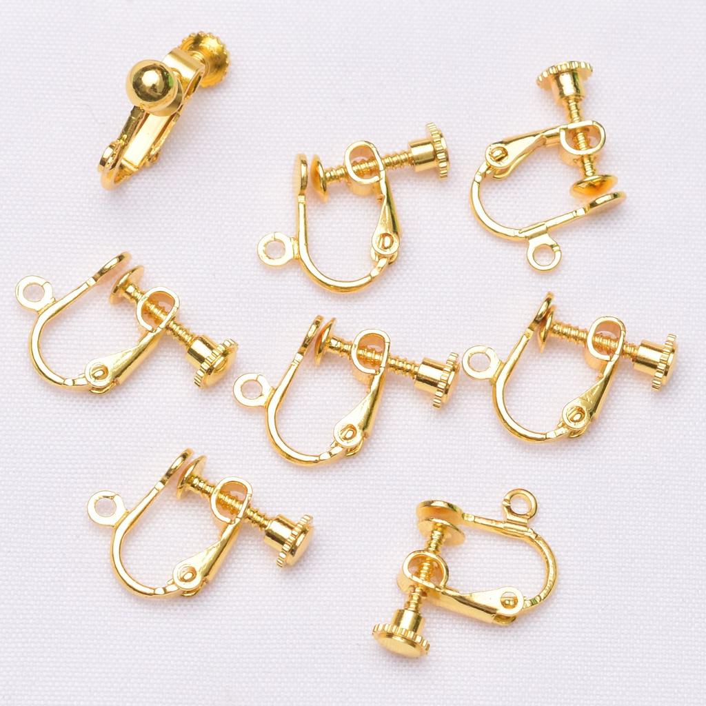 10pcs DIY Ear Clips Converter Spiral Ear Clips Earrings Accessories No Pierced Ear Clips Converter Painless Invisible Ear Clips