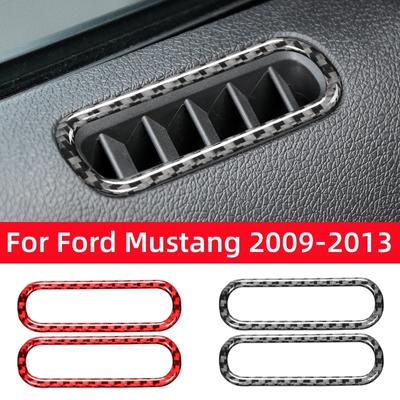 Аксессуары для Ford Mustang 2009-2014: наклейка на вентиляционное отверстие автомобильной двери, декоративная рамка, отделка салона из углеродного волокна.