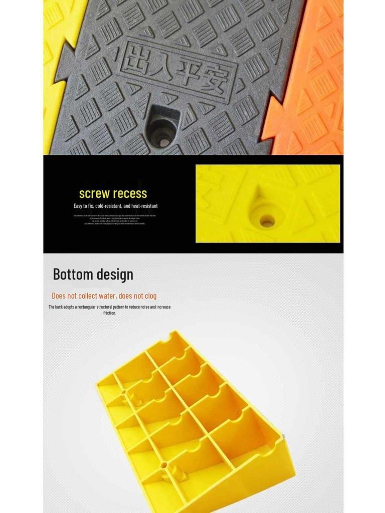 Треугольная пластиковая автомобильная аппарель для порога и подушка-лежачий полицейский