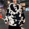 Cow Lamb Fleece Sweater Male Hip Hop Oversize Loose Thickened Coat Student Versatile Plush