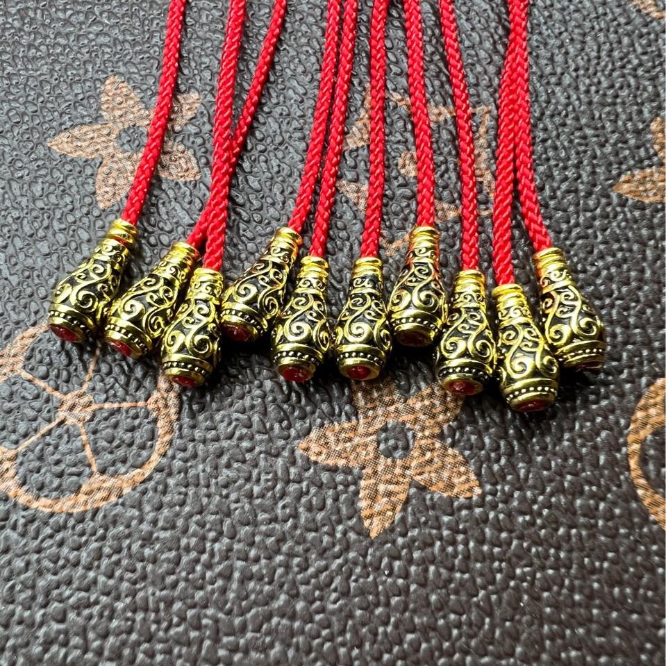 Позолоченное серебро 925 пробы Будда Голова и Пагода Вэньвань 108 бусин Мала Браслет Набор аксессуаров